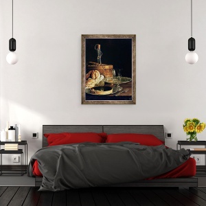 Tablou inramat - Luis Egidio Melendez - Natura moarta. Snack ulei pe panza, 70 x 90 cm - Img 3
