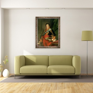 Tablou inramat - Luis Lopez Piquer - Ferdinand VII 1784-1833 1808-11, 60 x 80 cm - Img 2