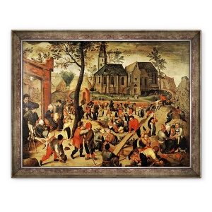 Tablou inramat - Maerten van Cleve - Jocuri pentru copii, 70 x 90 cm