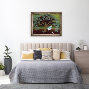 Tablou inramat - Magdolna Ban - Fetita pe copacul viselor, 70 x 90 cm - Img 3