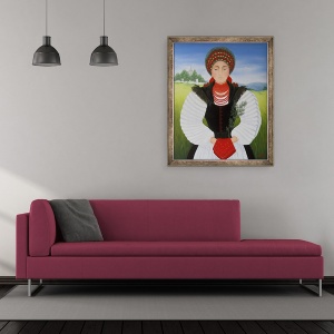 Tablou inramat - Magdolna Ban - Mireasa Transilvaniei, 70 x 85 cm - Img 2