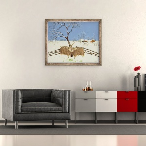Tablou inramat - Magdolna Ban - Primavara iarna, 70 x 85 cm - Img 2