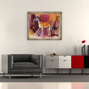 Tablou inramat - Mark Adlington - Ass salbatic, Rann de Kutch, 50 x 60 cm - Img 2