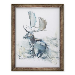 Tablou inramat - Mark Adlington - Buck in iarba, 70 x 90 cm