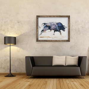 Tablou inramat - Mark Adlington - Bull de incarcare, 60 x 80 cm - Img 2