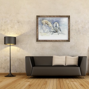 Tablou inramat - Mark Adlington - Gazele II, 70 x 90 cm - Img 2