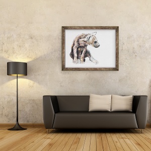 Tablou inramat - Mark Adlington - Hyaena Pup profil, 60 x 80 cm - Img 2