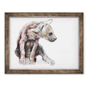 Tablou inramat - Mark Adlington - Hyaena Pup profil, 70 x 90 cm
