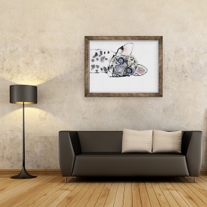 Tablou inramat - Mark Adlington - Leopard I, 70 x 90 cm - Img 2