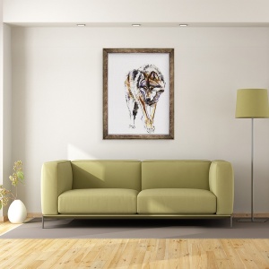 Tablou inramat - Mark Adlington - Lupul european, 60 x 80 cm - Img 2
