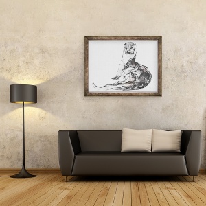 Tablou inramat - Mark Adlington - Lutra Lutra, 70 x 90 cm - Img 2