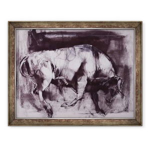 Tablou inramat - Mark Adlington - Taurul Alb studiu, 60 x 80 cm