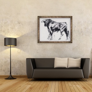 Tablou inramat - Mark Adlington - Toro Azul, 70 x 90 cm - Img 2