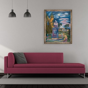Tablou inramat - Marta Martonfi-Benke - Satul Pieta, 50 x 60 cm - Img 2
