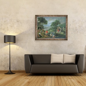 Tablou inramat - Marten van Valckenborch - Parabola Bunul Pastor, 60 x 80 cm - Img 2