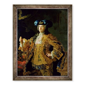 Tablou inramat - Martin II Mytens - Francisc I 1708-65 imparat Roman si sotul imparatesei Maria Tereza a Austriei, 70 x 90 cm