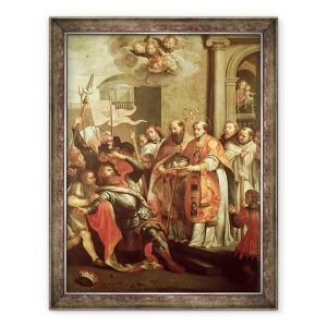 Tablou inramat - Martin Pepyn - Sfantul Bernard de Clairvaux 1090-1153 si Wilhelm X 1099-1137 Duce de Aquitania, 60 x 80 cm