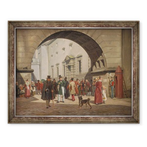 Tablou inramat - Martinus Rorbye - inchisoarea Copenhaga, 60 x 80 cm