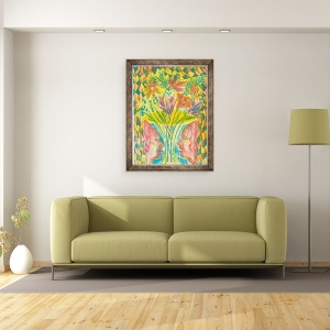 Tablou inramat - Mary Kuper - Fete si flori, 70 x 90 cm - Img 2