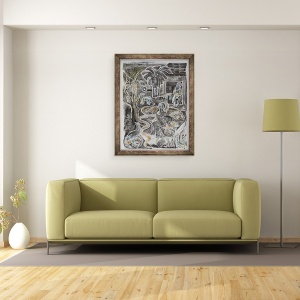 Tablou inramat - Mary Kuper - Limbile din intreaga lume reduc realitatea la diferite articulatii, 70 x 90 cm - Img 2