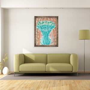 Tablou inramat - Mary Kuper - Vaza si fete, 70 x 90 cm - Img 2