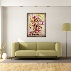 Tablou inramat - Mary Smith - Lalele, 70 x 90 cm - Img 2