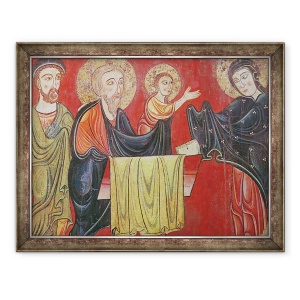 Tablou inramat - Master of Avià - Prezentarea la templu, de la Frontul Altarului Santa Maria dAvia, Bergueda, 60 x 80 cm