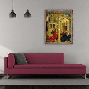 Tablou inramat - Master of Flemalle - Buna Vestire, 70 x 85 cm - Img 2