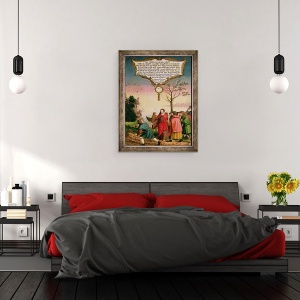 Tablou inramat - Matthias Gerung - Hristos ii invata pe discipolii sai, 70 x 90 cm - Img 3