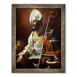 Tablou inramat - Mattia Preti - Sfantul Nicolae din Bari d.c.346, 60 x 80 cm