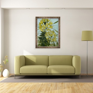 Tablou inramat - Megan Moore - Cleome galbene, 60 x 80 cm - Img 2