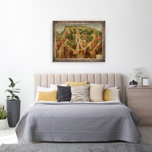 Tablou inramat - Melchior Fallon - Biserica Saint-Gery, Cambrai, din Mont des Boeufs, 70 x 90 cm - Img 3