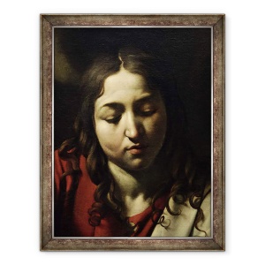 Tablou inramat - Michelangelo Merisi da Caravaggio - Cina de la Emmaus, detaliu VIII, 60 x 80 cm