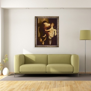 Tablou inramat - Michelangelo Merisi da Caravaggio - Detaliu al Madonnei Pelerinilor, 60 x 80 cm - Img 2