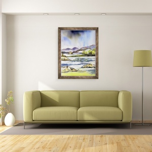 Tablou inramat - Neela Pushparaj - Nori de furtuna, 60 x 80 cm - Img 2