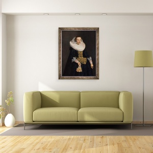 Tablou inramat - Nicolaes Eliasz - Portretul unei tinere Femei, 70 x 90 cm - Img 2