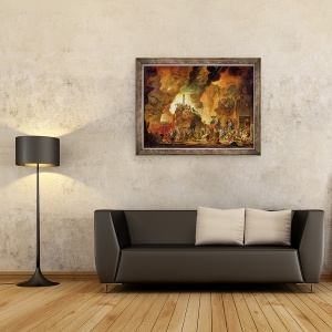 Tablou inramat - Nicolas Antoine Taunay - Triumful ghilotina in iad, 60 x 80 cm - Img 2