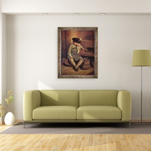 Tablou inramat - Nicolas-Bernard Lepicie - Copilul pocait, 60 x 80 cm - Img 2