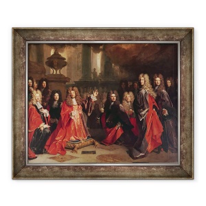 Tablou inramat - Nicolas de Largilliere - Ex-Voto, detaliu al consilierului, 50 x 60 cm