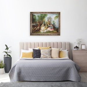 Tablou inramat - Nicolas Lancret - Masa Petrecerii de Vanatoare, 70 x 90 cm - Img 3