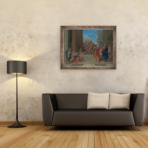 Tablou inramat - Nicolas Poussin - Sfintii Petru si Ioan vindecand omul schiop, 60 x 80 cm - Img 2