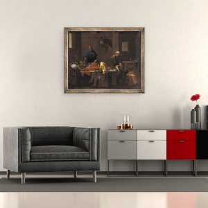 Tablou inramat - Nicolas Poussin - Testamentul lui Eudamidas, 70 x 85 cm - Img 2