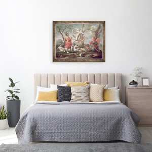 Tablou inramat - Nicolas Poussin - Venus Armarea Aeneas, 70 x 90 cm - Img 3