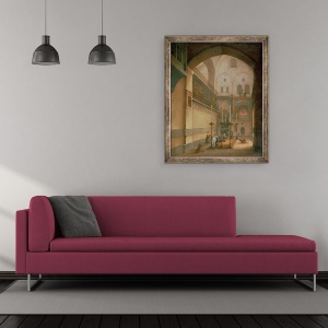 Tablou inramat - Nikanor Grigor'evich Chernetsov - Capela Mormantului din Templul invierii din Ierusalim, 70 x 85 cm - Img 2