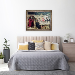 Tablou inramat - Niklaus Manuel - Sfantul Toma Aquino 1214-74 si Ludovic al IX-lea 1215-70, 70 x 90 cm - Img 3