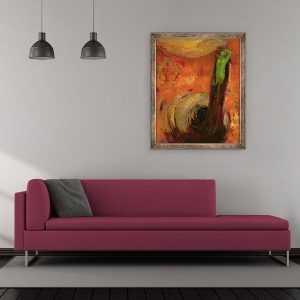 Tablou inramat - Odilon Redon - Moartea Verde, 50 x 60 cm - Img 2