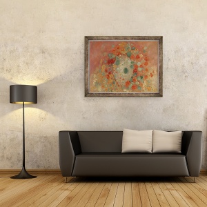Tablou inramat - Odilon Redon - Nasturtiums, 70 x 90 cm - Img 2