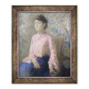 Tablou inramat - Odilon Redon - Portret De Miss Jeanne Chaine, 70 x 85 cm