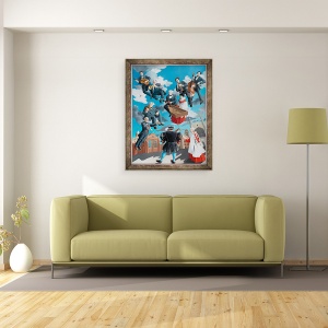 Tablou inramat - Ophelia Redpath - Muzica si mintile Cambridge, 70 x 90 cm - Img 2
