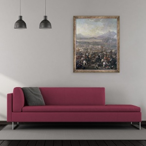 Tablou inramat - Pandolfo Reschi - Batalia de la Montjuic, 50 x 60 cm - Img 2